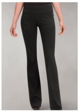 CAbi #197R Black Ponte Knit Back Zip Bootcut Dress Pants Trousers Slacks Sz 12